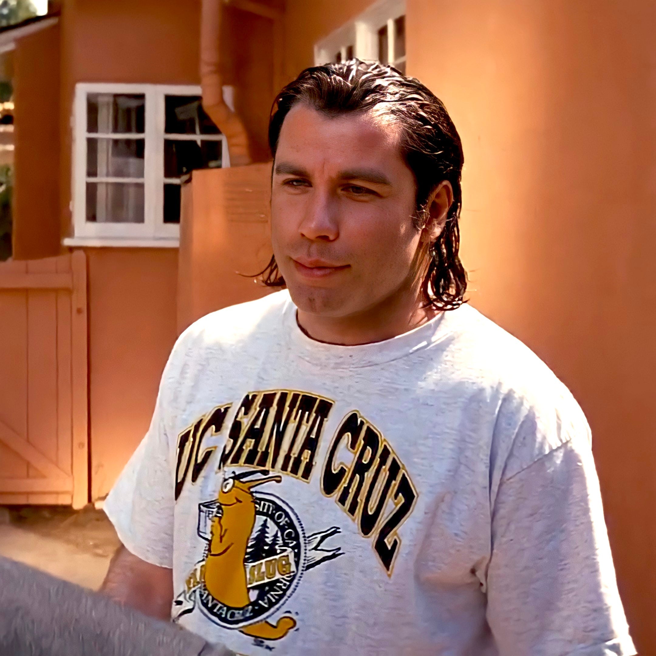 Vincent Vega's UC Santa Cruz t-shirt