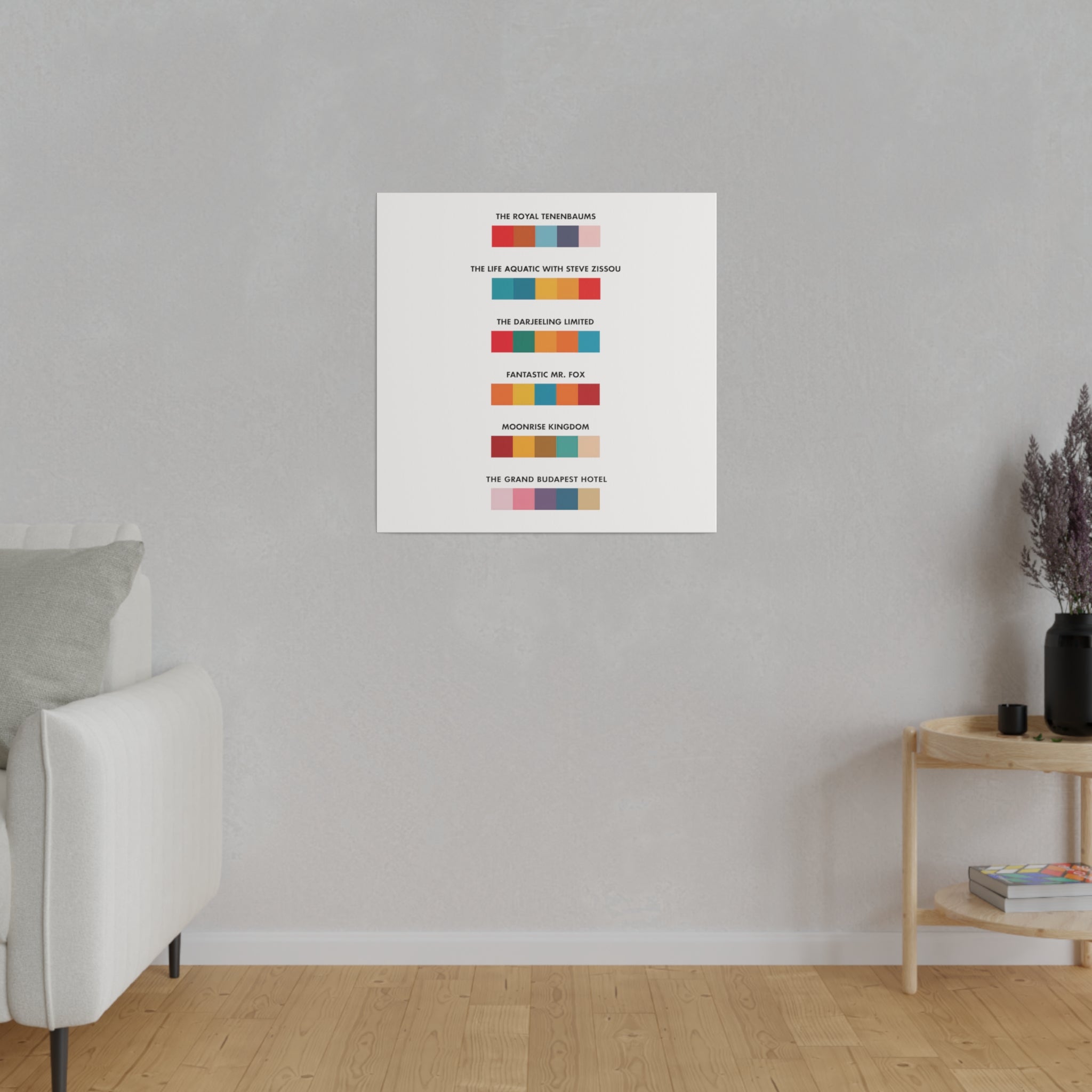 Wes Anderson Colors - Canvas Art