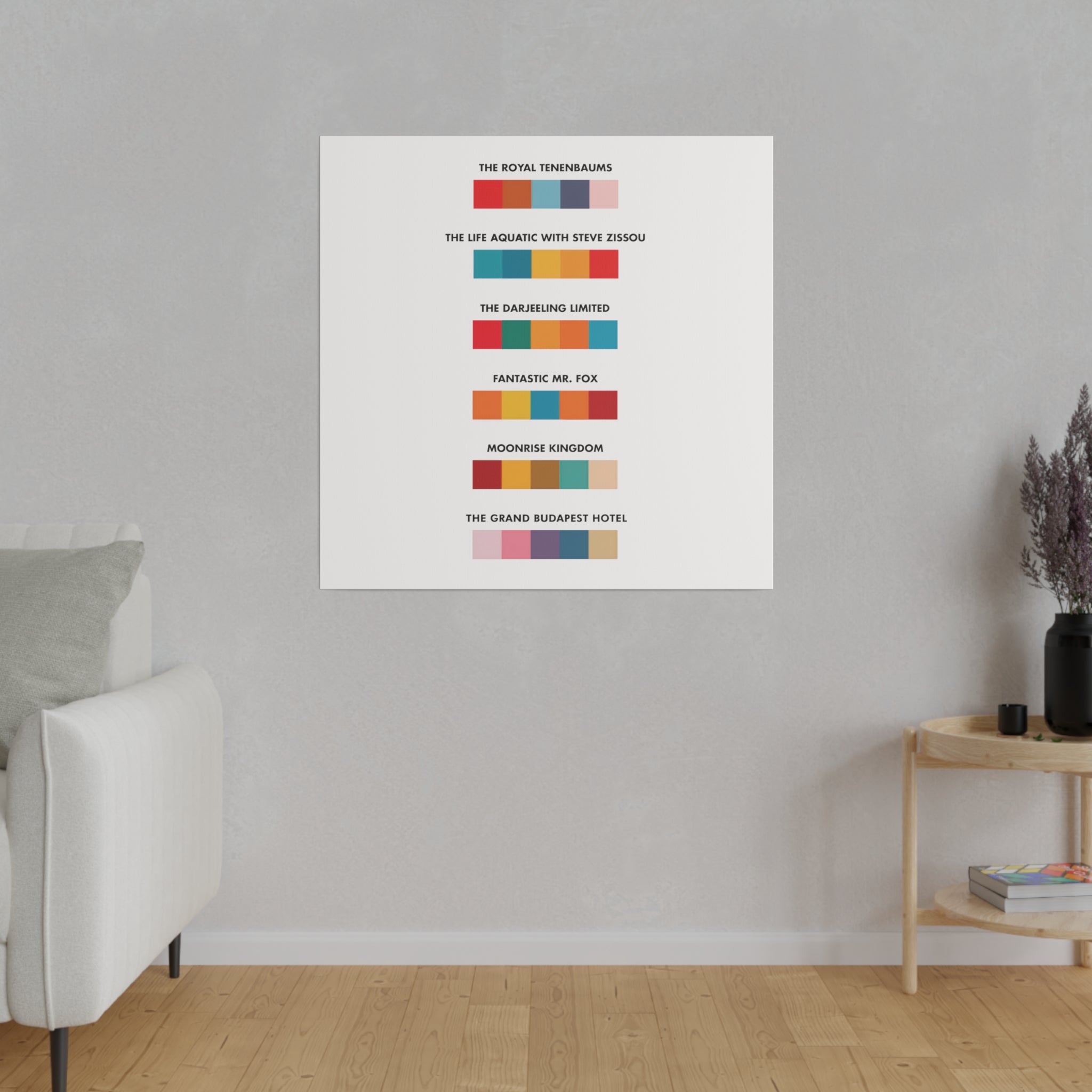 Wes Anderson Colors - Canvas Art