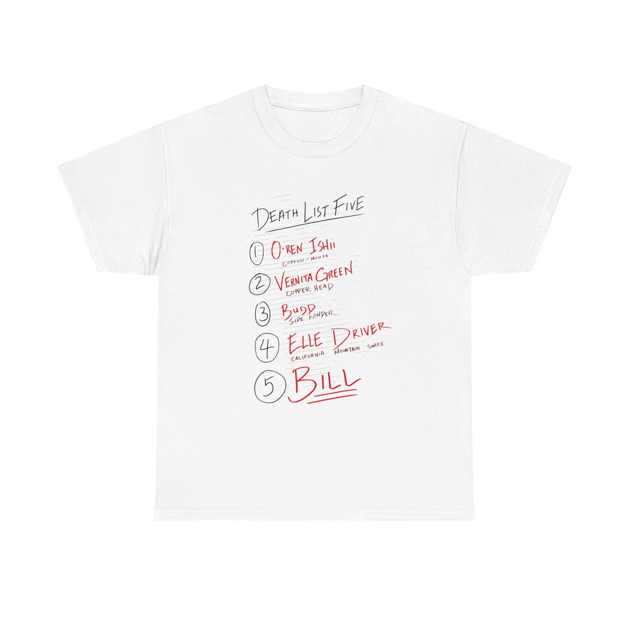 Death List Five - Tarantino - T-Shirt