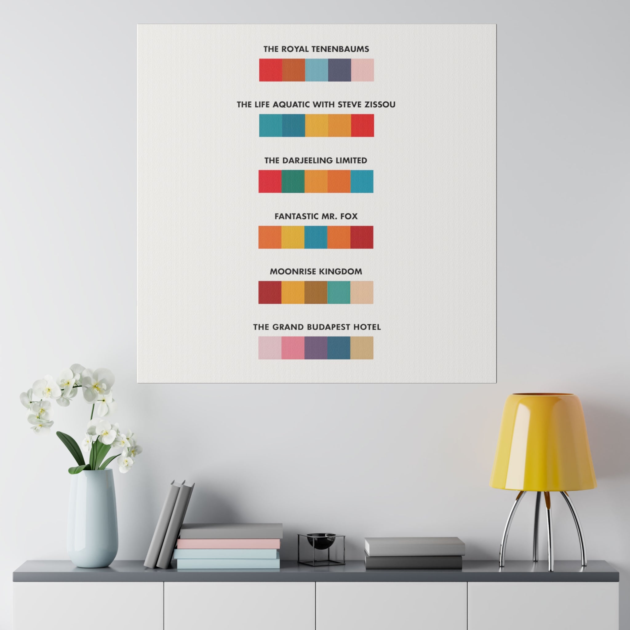 Wes Anderson Colors - Canvas Art