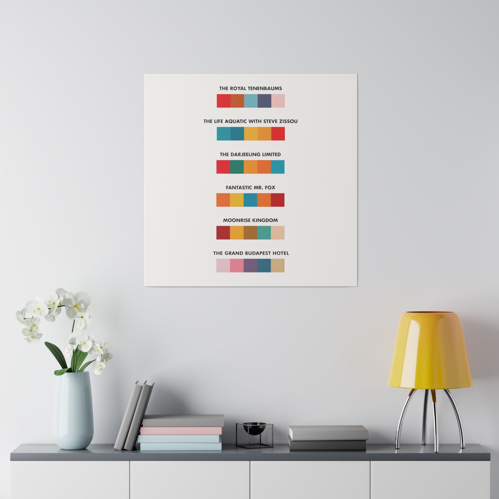 Wes Anderson Colors - Canvas Art