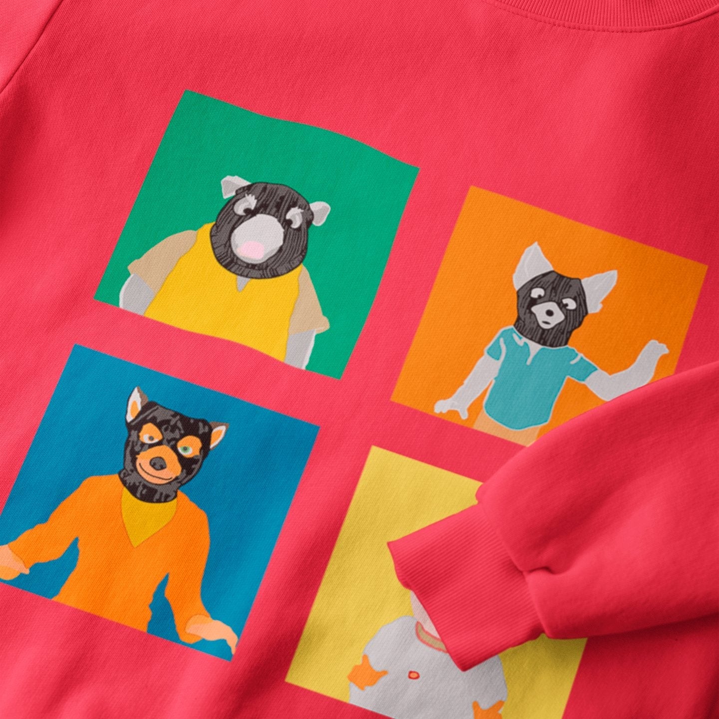 Wes Anderson Mr. Fox Squares - Sweatshirt